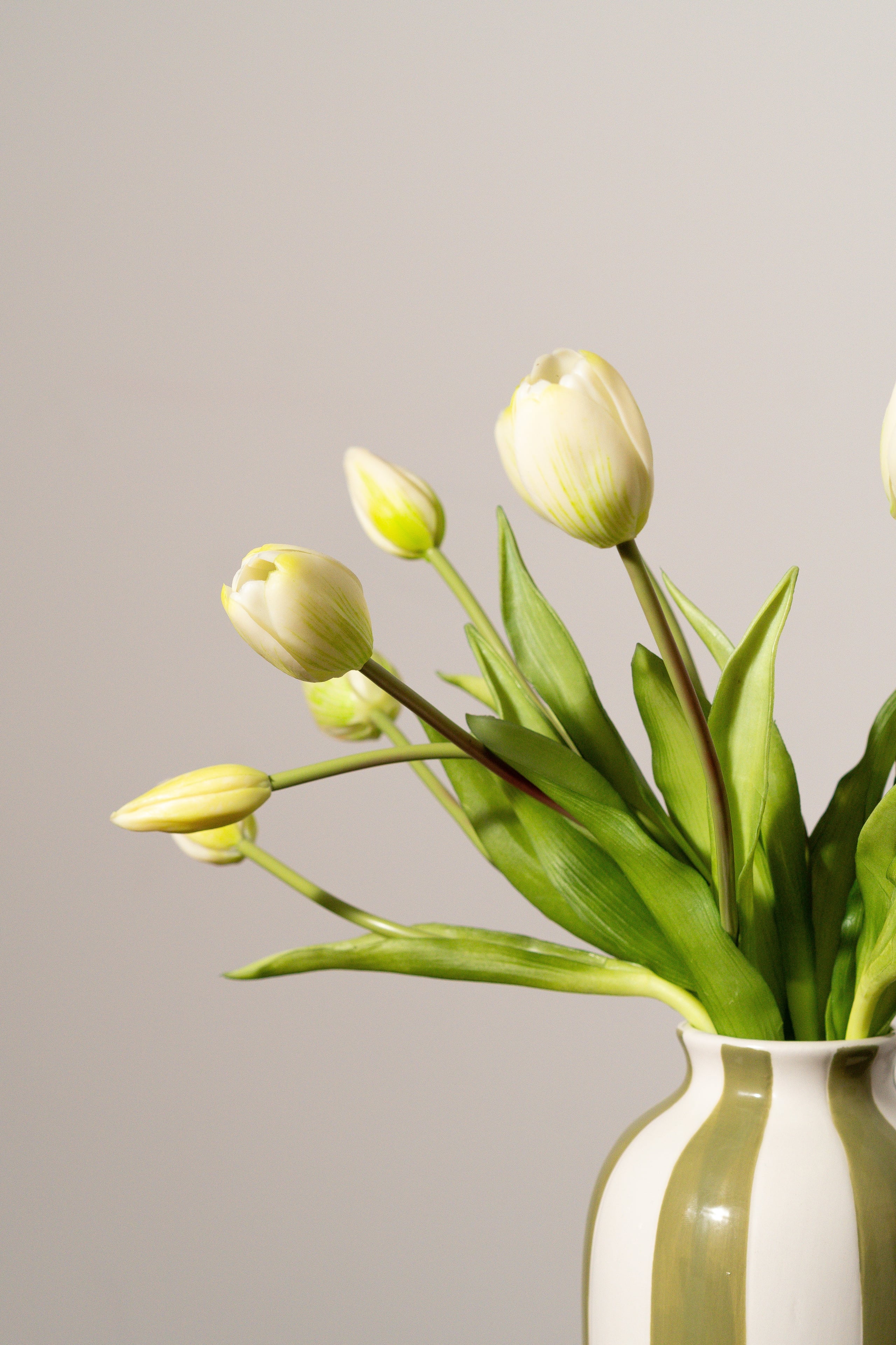 Bouquet de tulipes blanc crème
