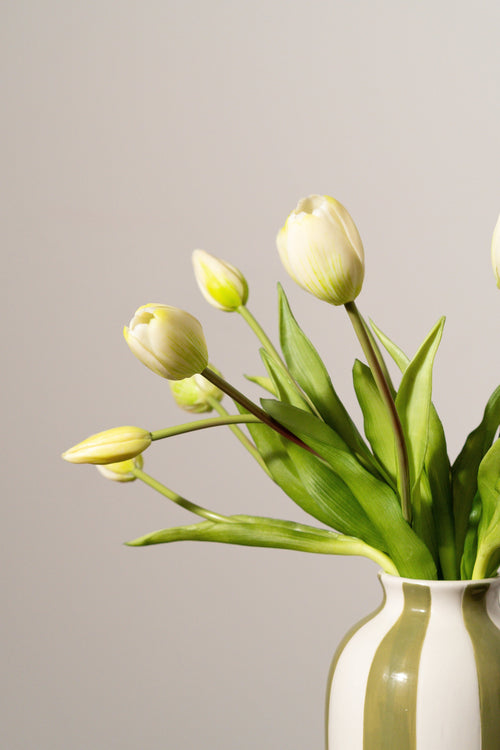 Bouquet de tulipes blanc crème