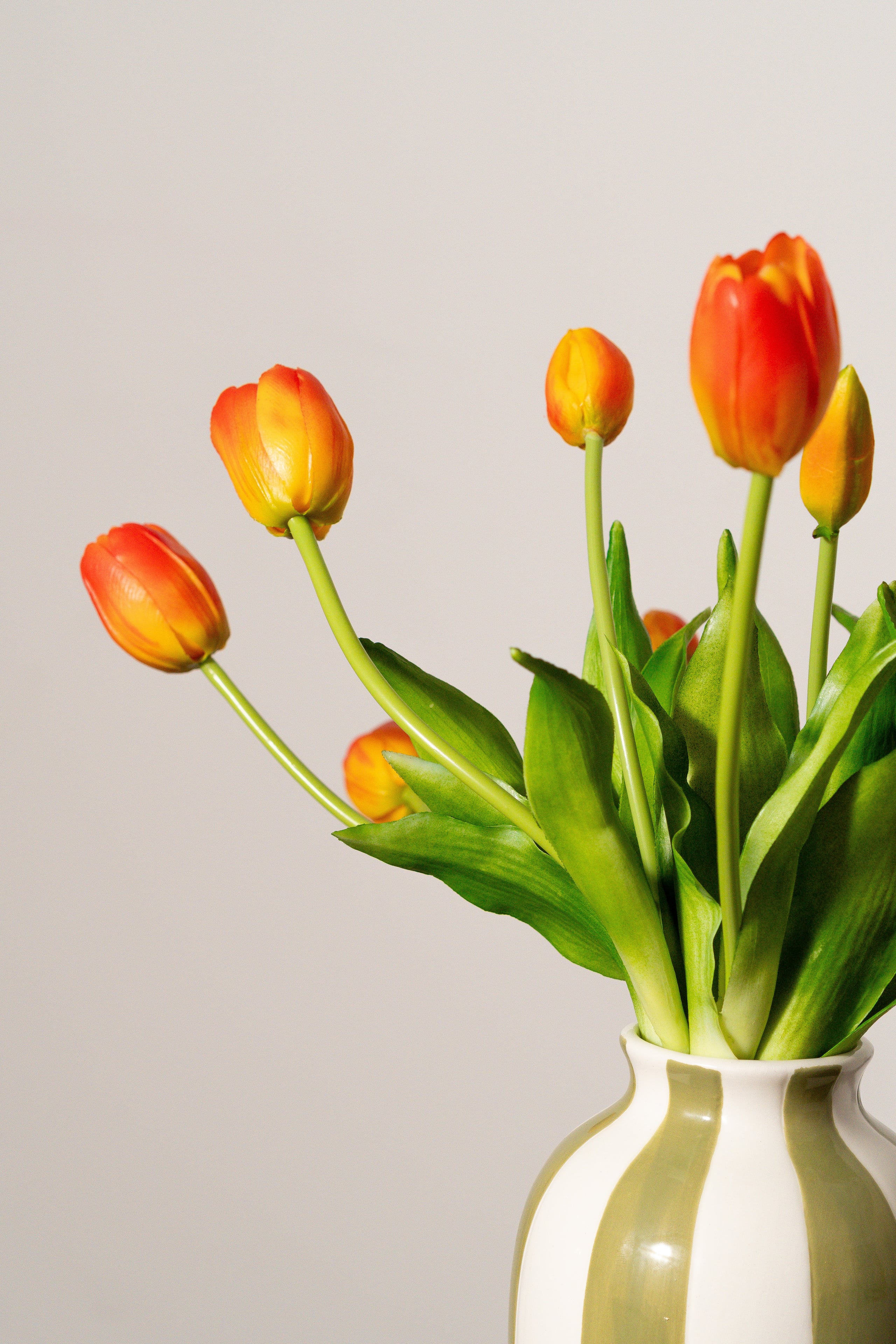 Bouquet de tulipes orange corail