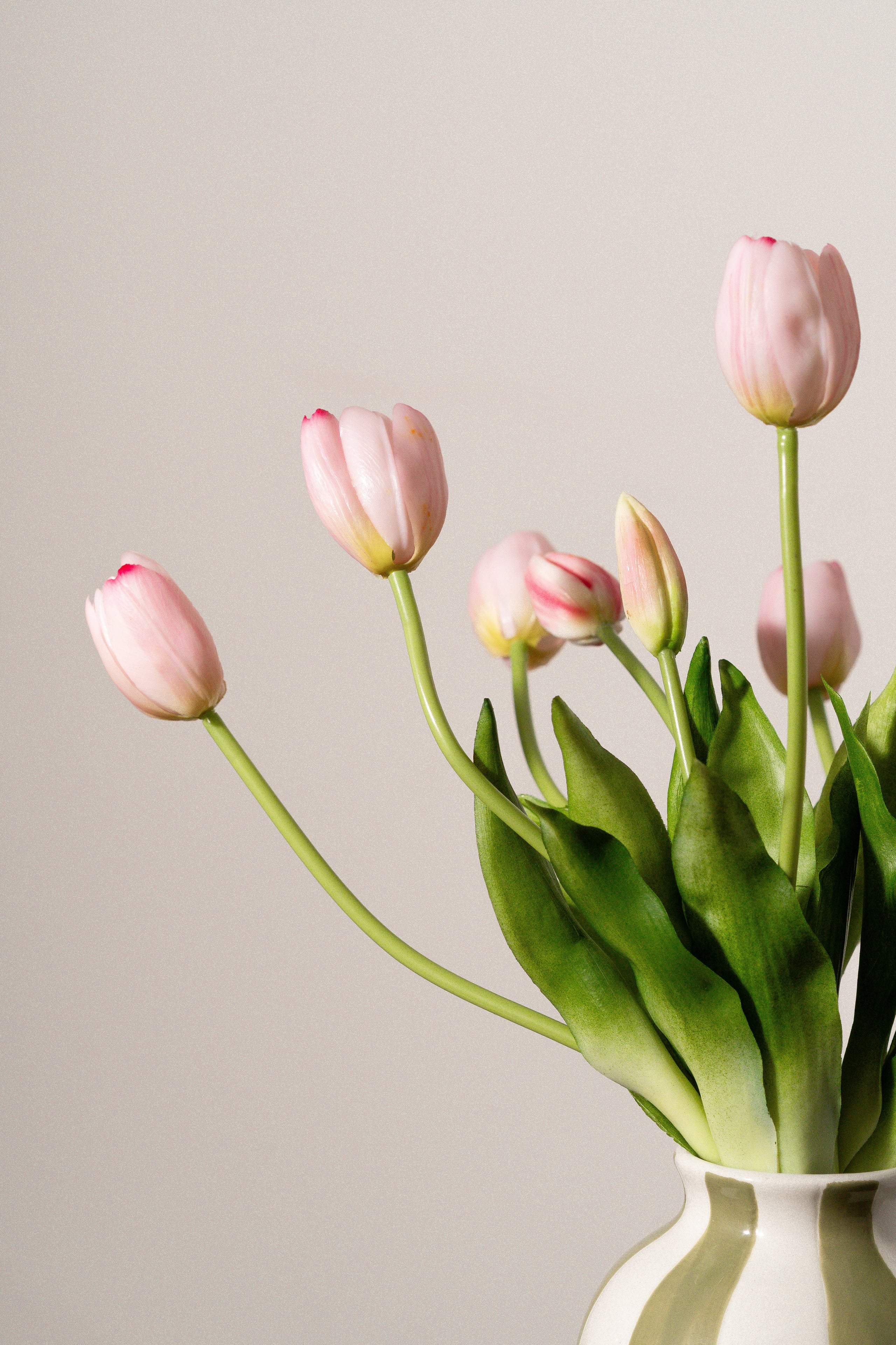 Bouquet de tulipes rose poudré