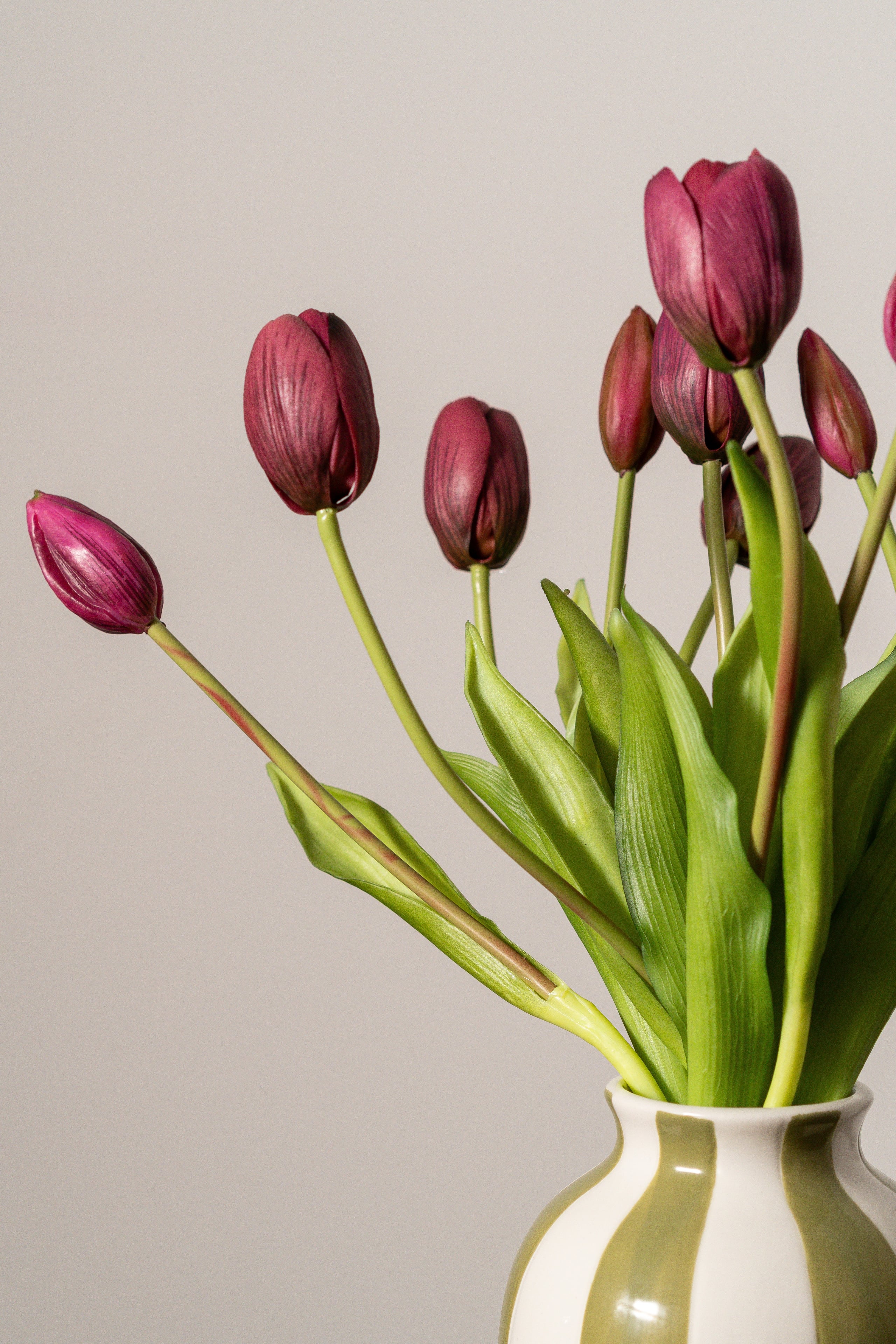 Bouquet de tulipes violet prune